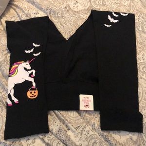 NWT justice unicorn Halloween leggings.